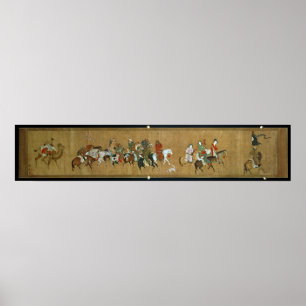 Affiche A convoy of Mongols, Chinese, 14th century