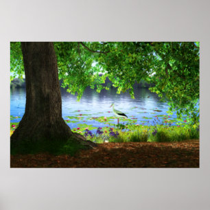 Affiche À côté de l'impression d'eau fixe