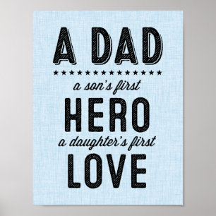 Affiche A Dad Typography Print
