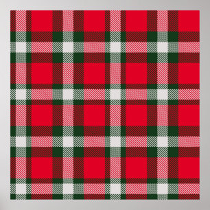 Affiche À damiers classique Tartan Design transparent Cont