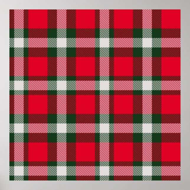 Affiche À damiers classique Tartan Design transparent Cont (Devant)