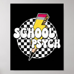 Affiche à damiers Psychologue Pencil Lightning Bol