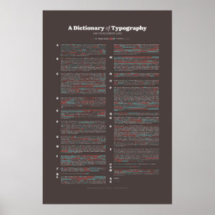Affiche A Dictionary of Typography - All Words