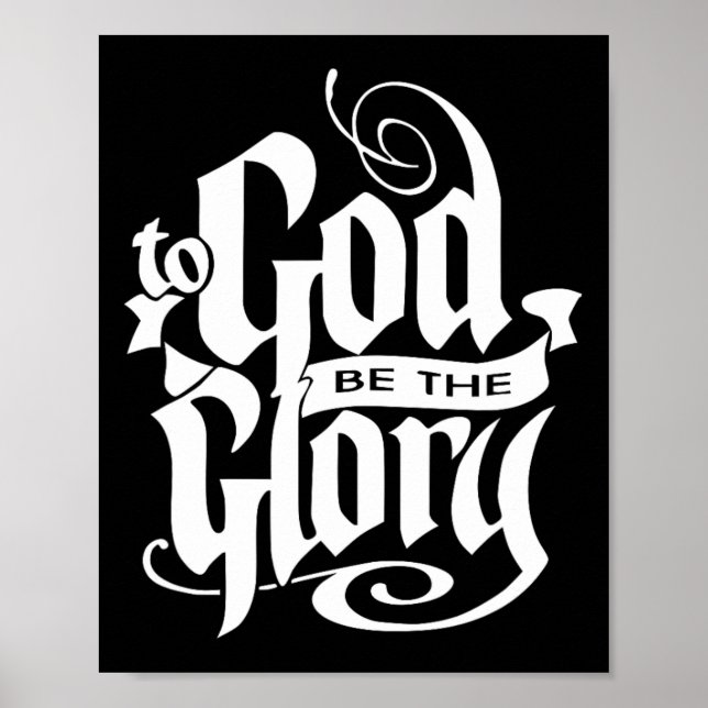 Affiche À Dieu soit la gloire Jésus Noël chrétien  (Devant)