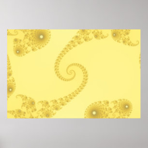 Affiche à double spirale en or jaune