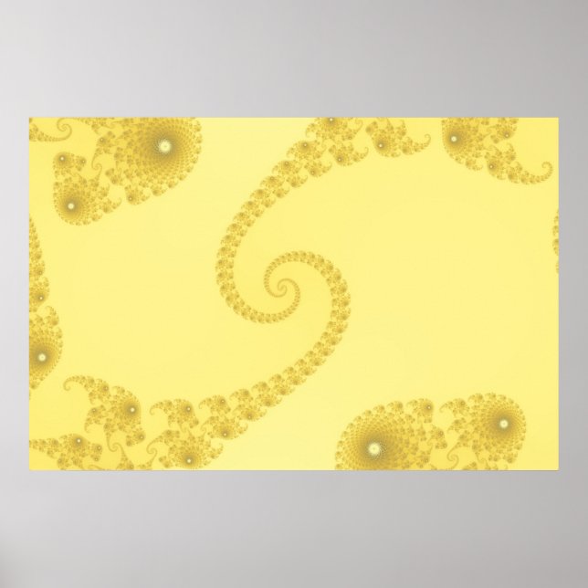 Affiche à double spirale en or jaune (Devant)