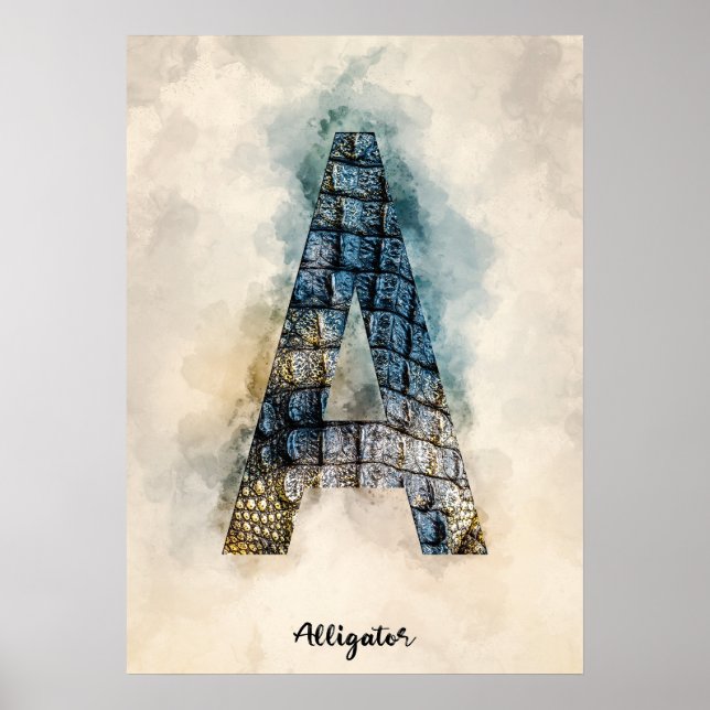 Affiche A est pour Alligator (Devant)