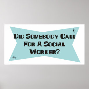 Affiche A fait quelqu'un appel pour un assistant social