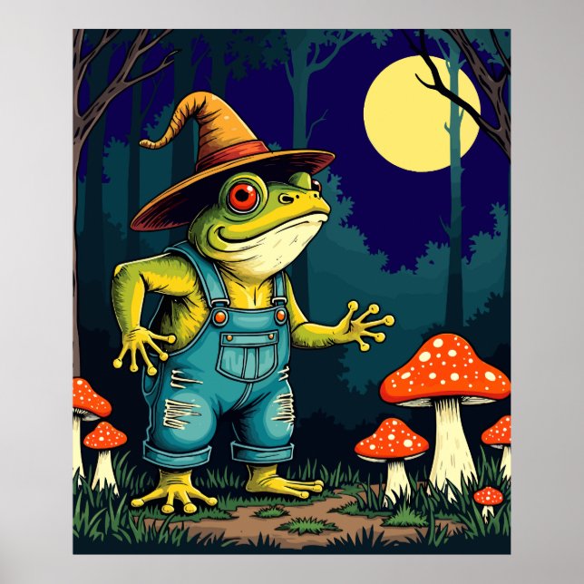 Affiche A Familiar Toad Witch Foraging At Night (Devant)