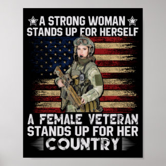 Affiche a female stand up her country