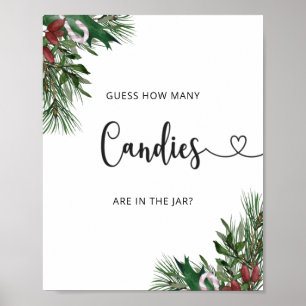 Affiche À feuillage persistant beaucoup de bonbons