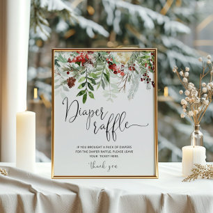 Affiche À feuillage persistant bébé il fait froid à l'exté