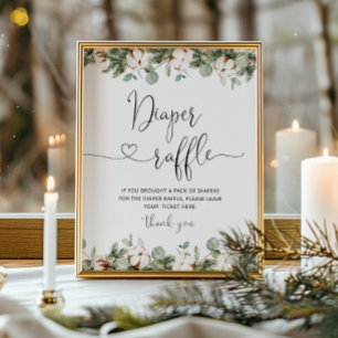 Affiche À feuillage persistant bébé il fait froid à l'exté