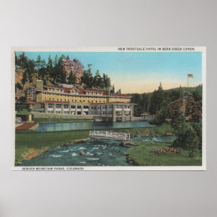 Affiche À feuillage persistant, CO - Troutdale Hotel, Bear