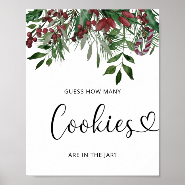 Affiche À feuillage persistant COMBIEN DE COOKIES (Devant)