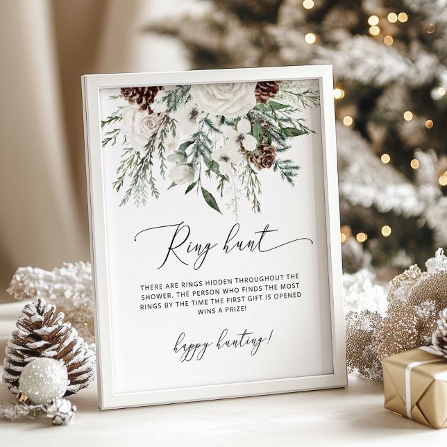 Affiche À feuillage persistant élégant bague chasse nuptia (Créateur téléchargé)