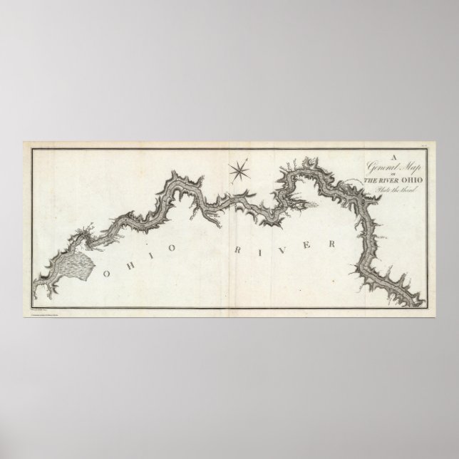 Affiche A General Map of the River Ohio, Plate the third (Devant)