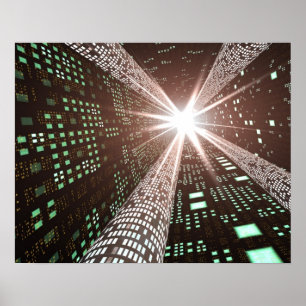 Affiche à grande vitesse de technologie