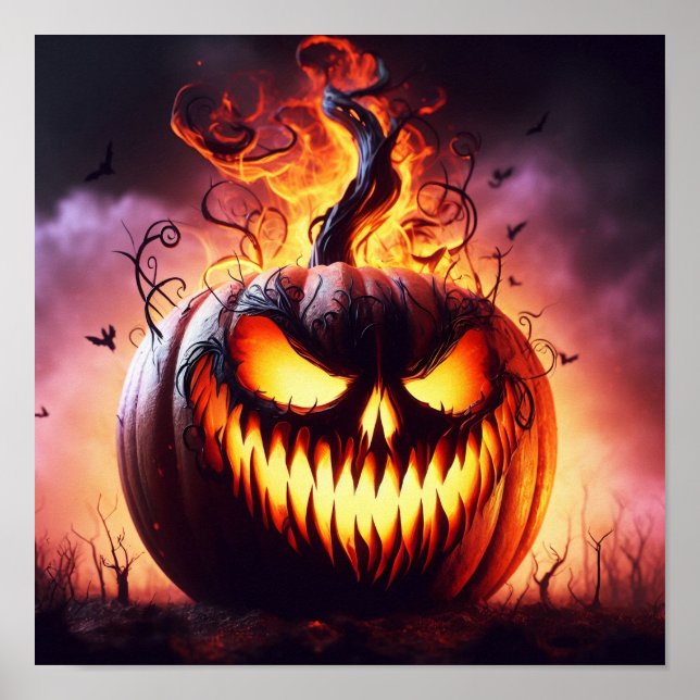 Affiche A.I. Mal Burning Jack-o'lantern (Devant)