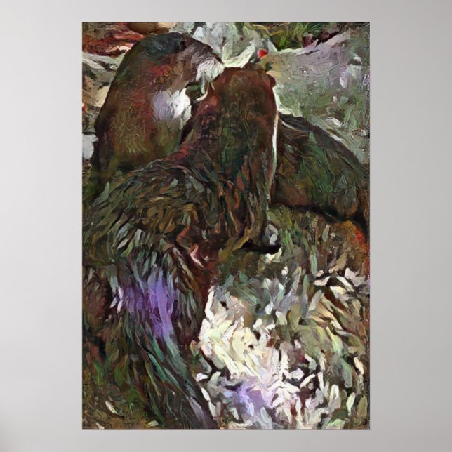 Affiche A.I. Otters jouant de la fantaisie (Devant)