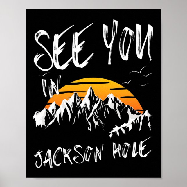 Affiche À Jackson Hole Usa Vacances Ski (Devant)