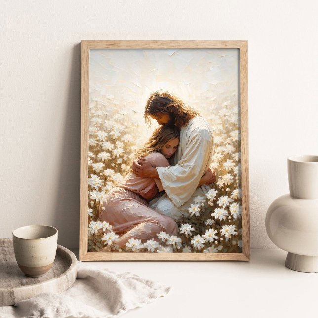 Affiche À jamais avec toi, Peinture chrétienne, Jésus câli (Créateur téléchargé)