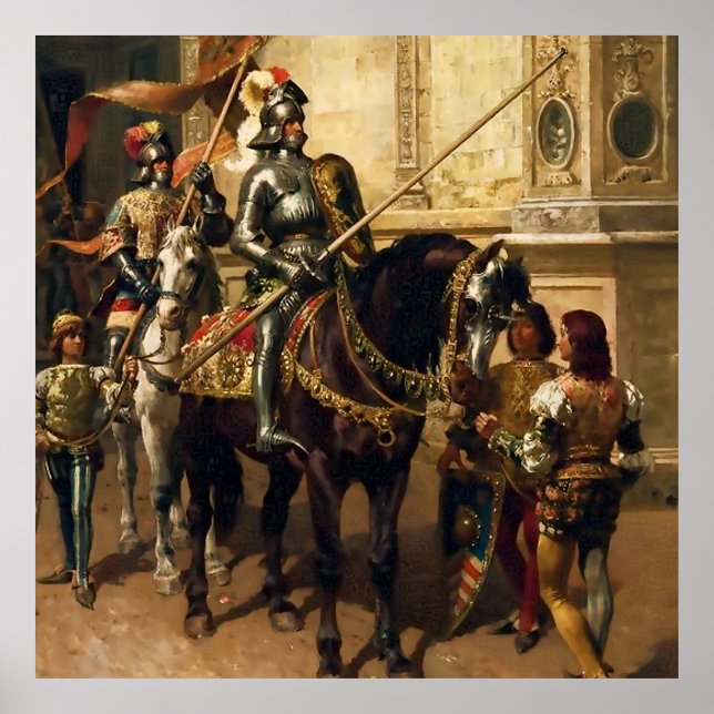 Affiche À la joute par Cesare Detti (Devant)