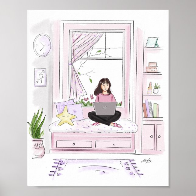 Affiche à la maison, illusion de mode, (Devant)