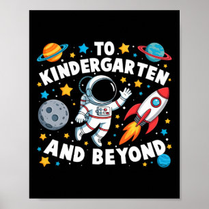 Affiche À la maternelle et au-delà Astronaute Retour à l'é