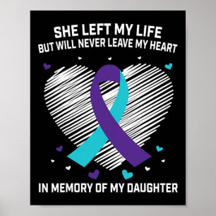 Affiche À la mémoire de la fille aimante Sensibilisation a