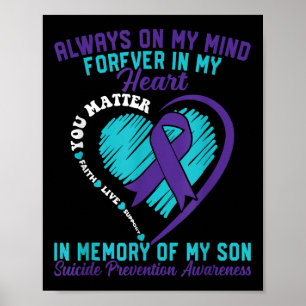 Affiche À la mémoire de mon enfant aimé Prévention du suic