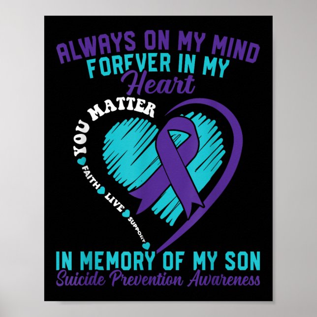 Affiche À la mémoire de mon enfant aimé Prévention du suic (Devant)