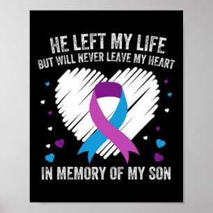 Affiche À la mémoire de mon fils aimant Prévention du suic