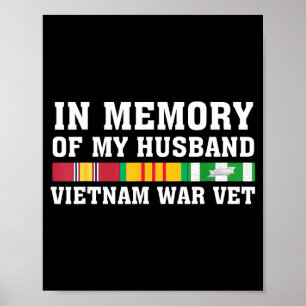 Affiche À la mémoire du mari, vétéran du Vietnam, famille