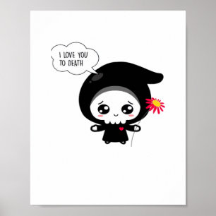 Affiche À la mort - Funny Valentines Jour Classique
