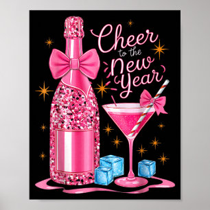 Affiche À la nouvelle année 2026 Champagne Saint-Sylvestre
