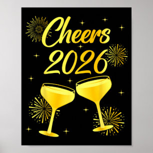 Affiche À la nouvelle année Champagne Bonne année 20