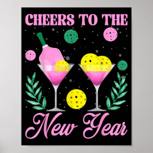 Affiche À la nouvelle année Champagne Gl & Ckleball