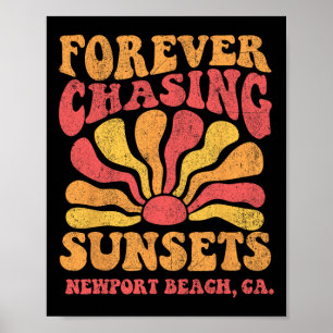 Affiche À la poursuite éternelle des couchers de soleil Ne