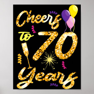Affiche À la santé de 70 ans 1951 Cadeau d'anniversaire 70