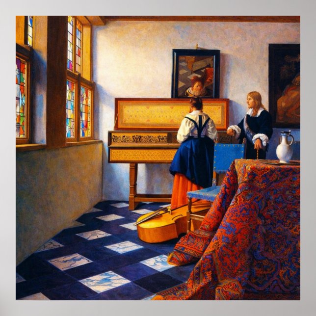 Affiche A Lady at the Virginals with a Gentleman (Devant)