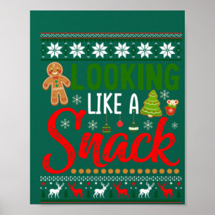 Affiche A L'Air D'Un Snack Drôle Cookie De Noël Vilain