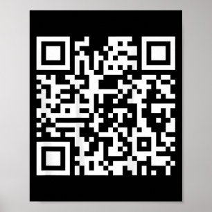 Affiche (à l'arrière) Drôle Qr Fck You Code Middle Finger