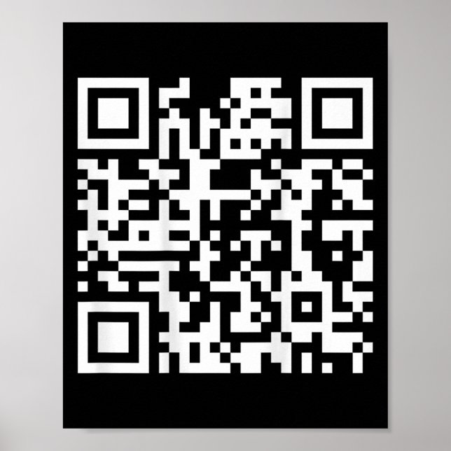 Affiche (à l'arrière) Drôle Qr Fck You Code Middle Finger  (Devant)
