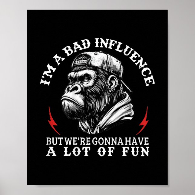 Affiche (à l'arrière) I' ; m Une mauvaise influence, ma (Devant)