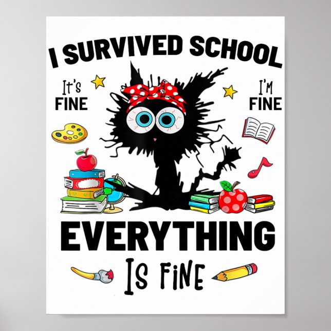 Affiche À l'école Joyeux premier jour de l'école C'est bie (Devant)