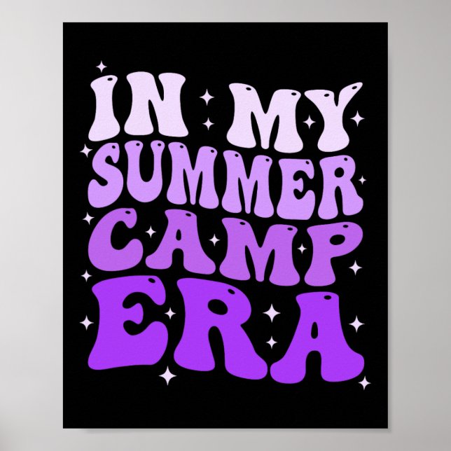 Affiche À l'époque de mon camp d'été groovy drôle camping  (Devant)