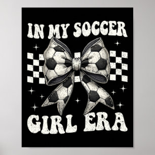Affiche À l'ère de ma fille footballeuse Coquette Bow Fill