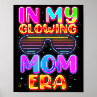 Affiche à l'ère de maman lumineuse Groovy Coloré Pères lum