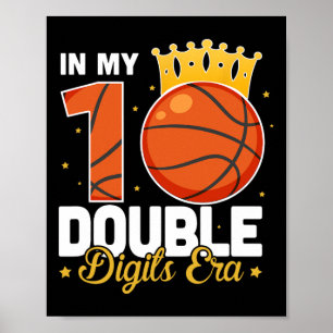 Affiche À l'ère de mes 10 doubles chiffres croquis 10e ann